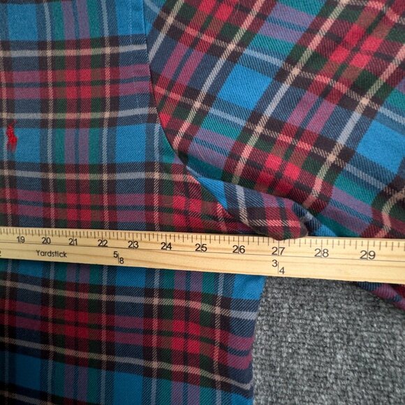 Ralph Lauren Performance Flannel Button Up Shirt Men Long Sleeve Red Plaid 2XL - Picture 6 of 12